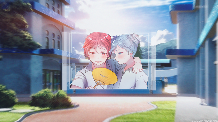 Karma Akabane and Nagisa Shiota from Assassination Classroom 4K