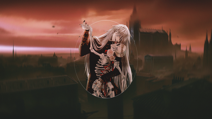 Undertaker from Black Butler with skeleton