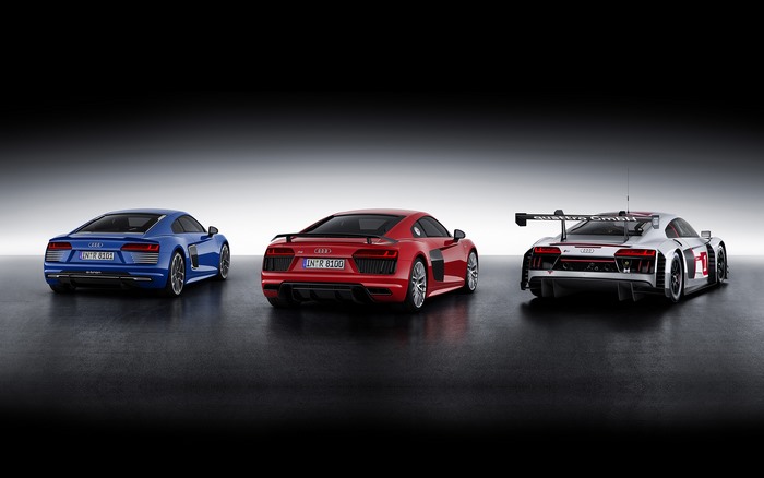 2016 Audi R8 V10 Plus Trio Rear View