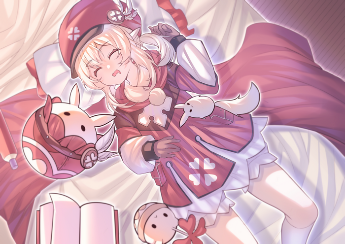 Klee from Genshin Impact sleeping