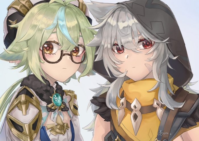Sucrose and Razor from Genshin Impact