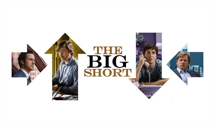 The Big Short movie poster with actors