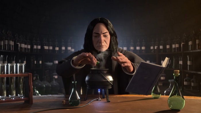 Severus Snape from Harry Potter brewing potion