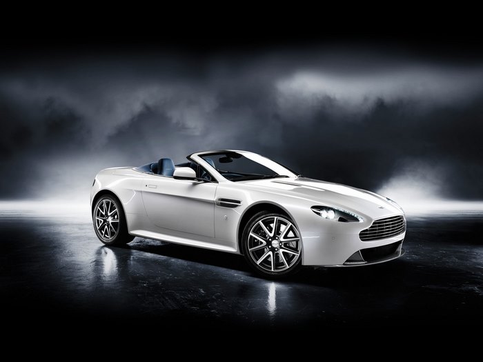 White 2011 Aston Martin V8 Vantage S Convertible