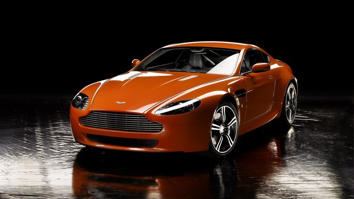 Orange 2008 Aston Martin V8 Vantage N400 Coupe