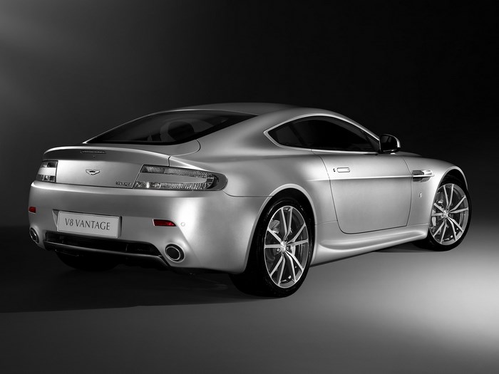 Silver 2010 Aston Martin V8 Vantage Coupe