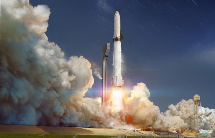 SpaceX Starship Concept Liftoff