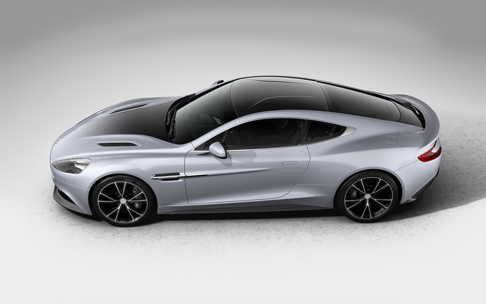 Silver Aston Martin Vanquish Centenary Coupe