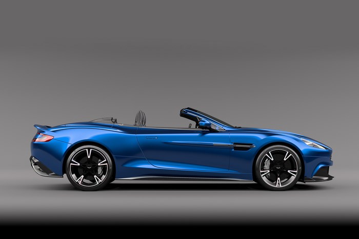 Blue 2017 Aston Martin Vanquish S Convertible