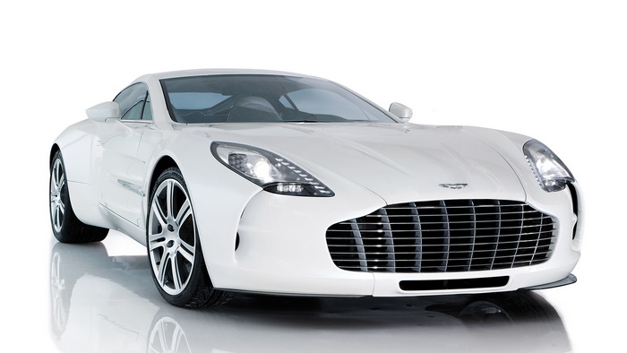White Aston Martin One-77 Coupe