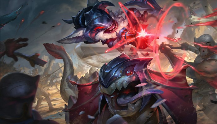 Marauder Kled and creatures in battle