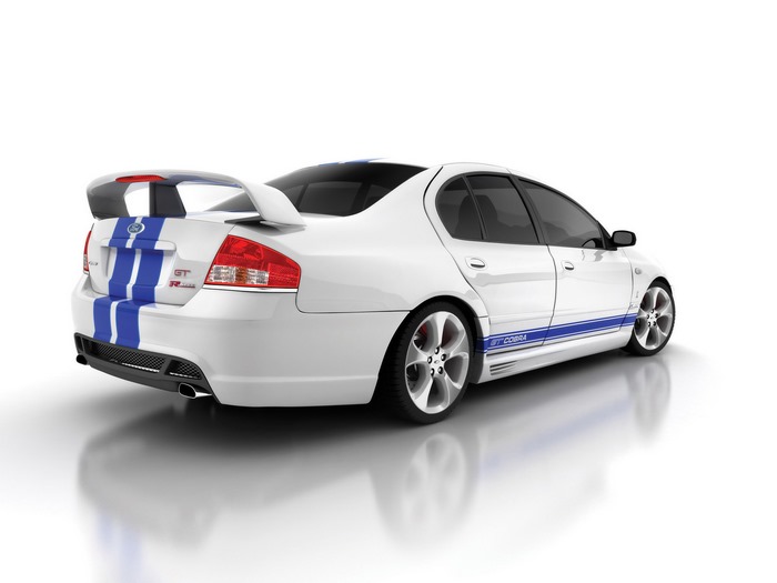 White Ford FPV GT Cobra with Blue Stripes