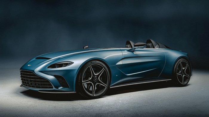2021 Aston Martin V12 Speedster Blue Sport Car