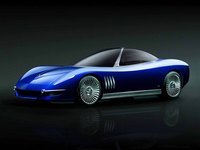 Blue Corvette Moray Concept Car