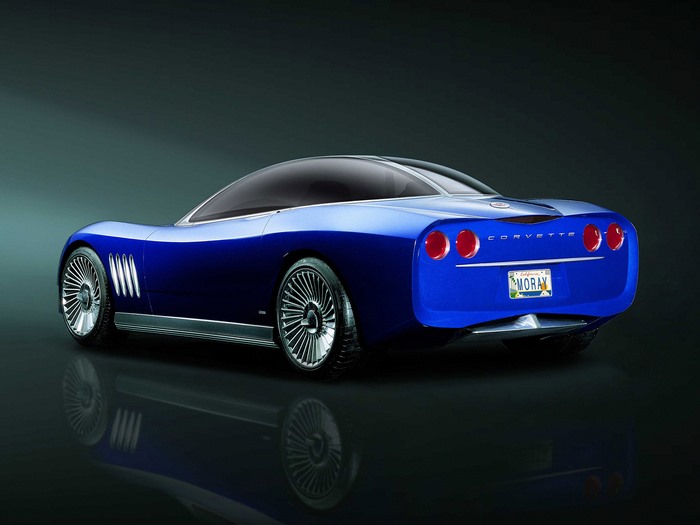 Blue Corvette Moray Concept Car