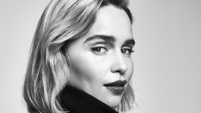 Emilia Clarke 4K Black and White Portrait