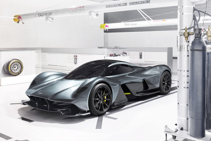 Aston Martin AM-RB 001 Concept Car in Red Bull Racing Garage