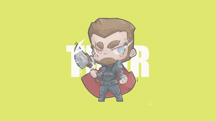Chibi Thor from Marvel Comics 4K
