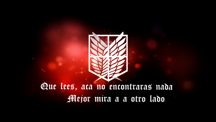 Attack on Titan Emblem with Spanish Text