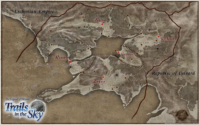 The Legend of Heroes: Trails in the Sky map