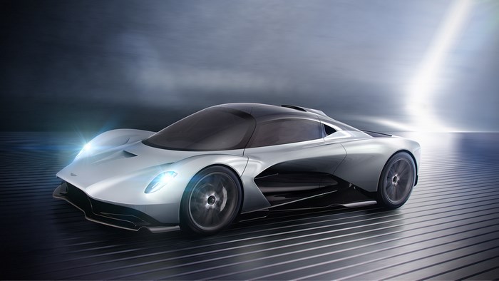Silver Aston Martin AM-RB 003 Concept Car