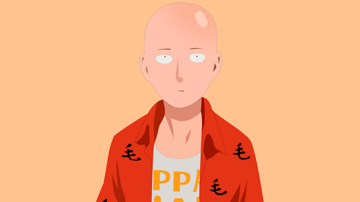 Saitama Minimalist Artwork from One-Punch Man