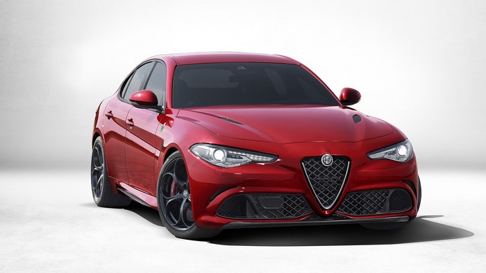 Red 2016 Alfa Romeo Giulia Quadrifoglio Sedan