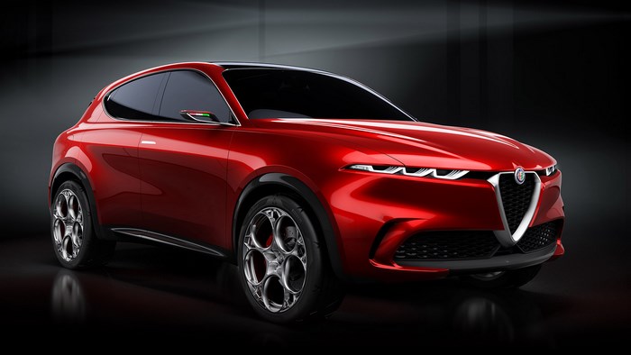 Red Alfa Romeo Tonale Concept Car