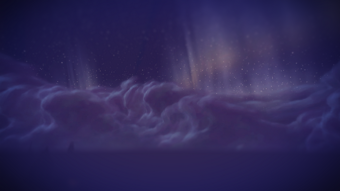 World of Warcraft Northrend sky with aurora