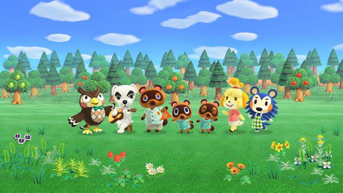 Animal Crossing: New Horizons characters in a grassy field