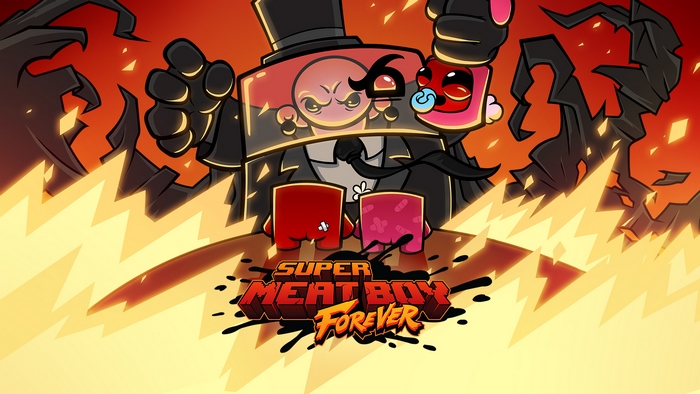 Super Meat Boy Forever characters with Dr. Fetus