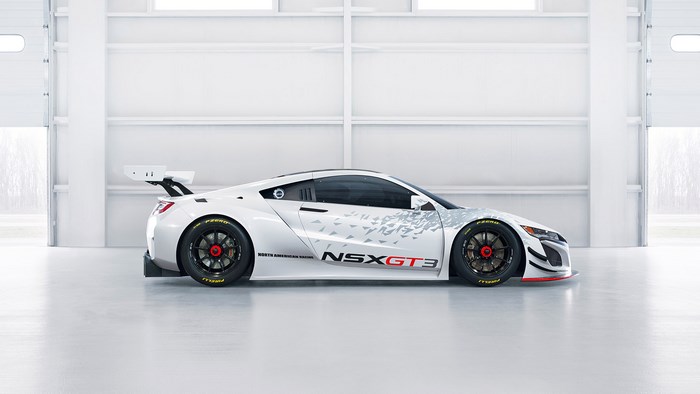White 2017 Acura NSX GT3 Race Car