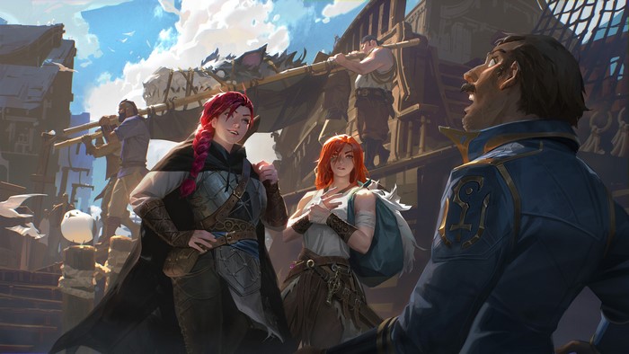 Jaelan and Jaeya in a Port Town