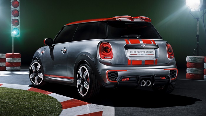 Mini John Cooper Works Concept car on a race track
