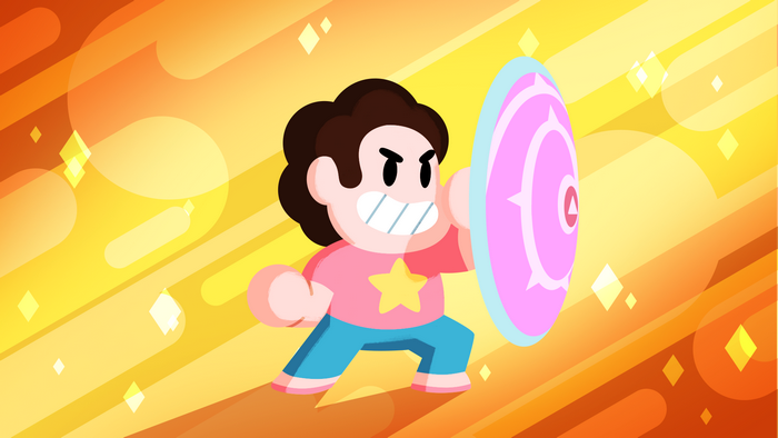 Steven Universe holding his shield
