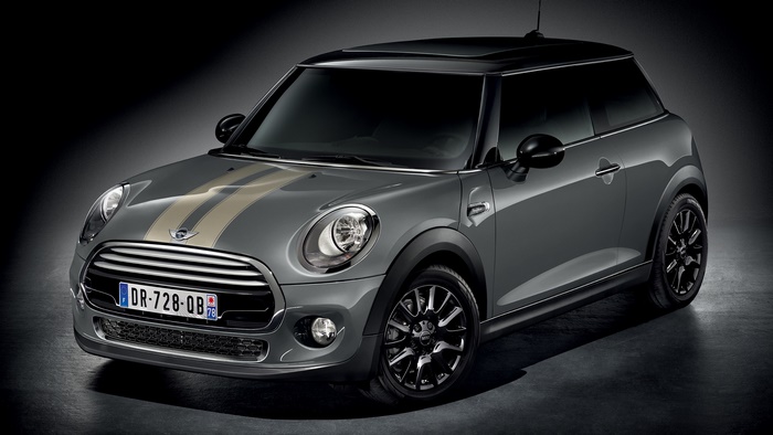 Gray 2015 Mini Cooper Marylebone with Gold Stripes