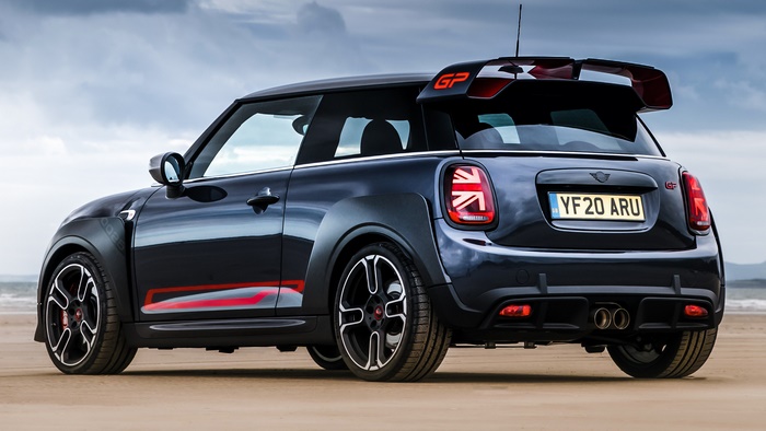 2020 Mini John Cooper Works GP on a beach