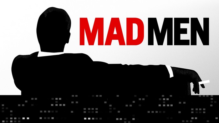 Mad Men Silhouette with Cityscape