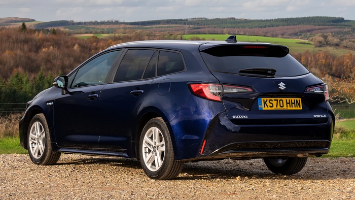 2021 Suzuki Swace estate car in blue
