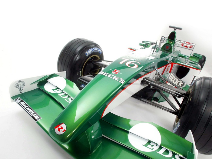 Jaguar R3 Formula 1 car with EDS and Beck's branding