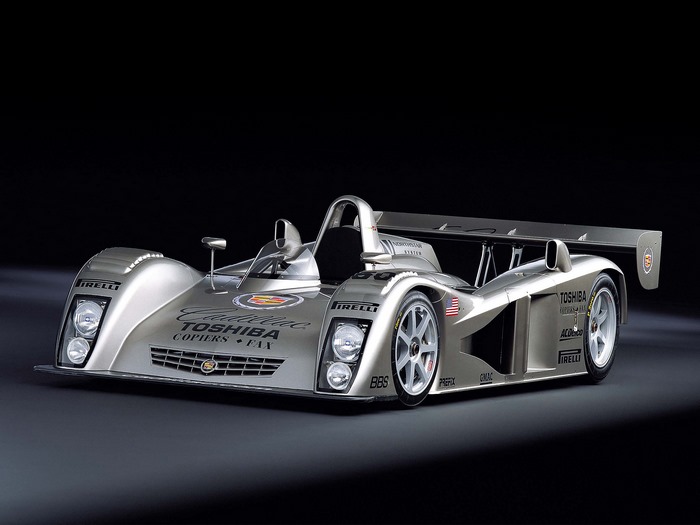 Silver Cadillac LMP Race Car