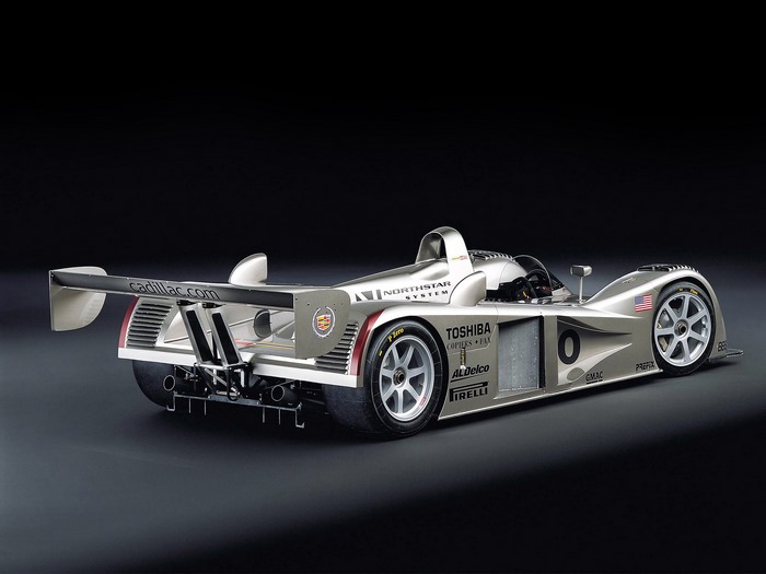 Silver Cadillac LMP Race Car