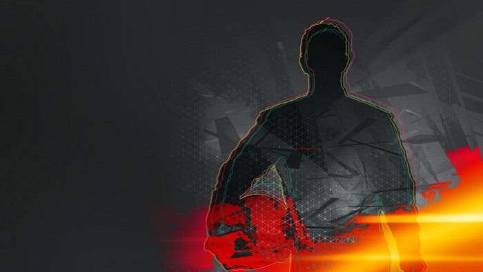 Silhouette of a person holding a helmet in Project Cars