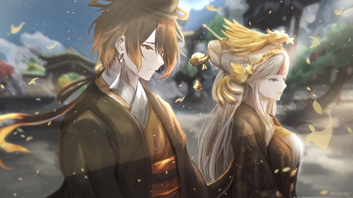 Ningguang and Zhongli from Genshin Impact