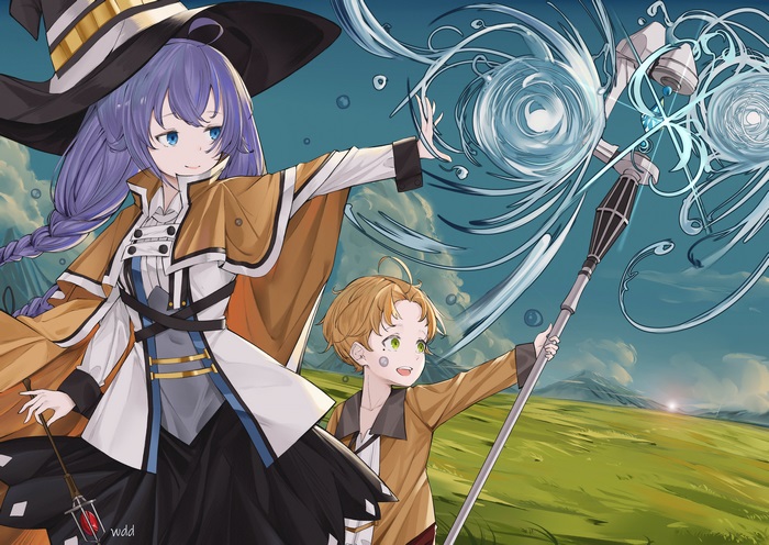 Roxy Migurdia and Rudeus Greyrat from Mushoku Tensei