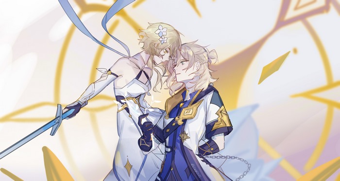 Lumine and Albedo from Genshin Impact 4K