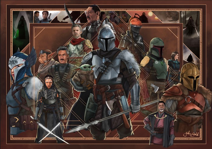 The Mandalorian Characters from Star Wars