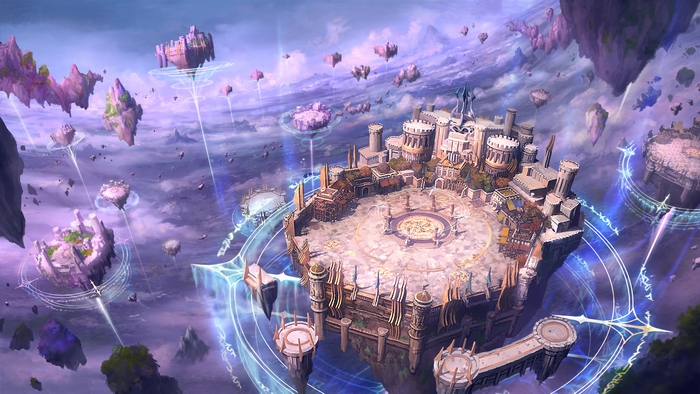 MU Legend floating islands and city