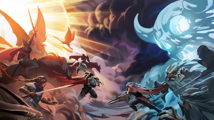 League of Legends characters in battle