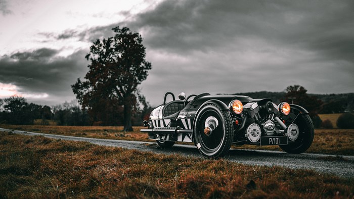 2020 Morgan 3 Wheeler P101 on a Road